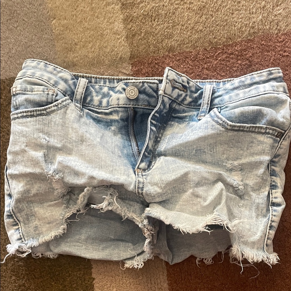 RSQ Light Blue Vintage High-Rise Denim Shorts